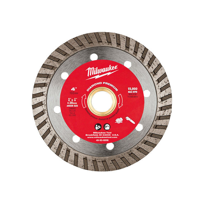 Milwaukee 49-93-8006 4" Diamond Premium Turbo