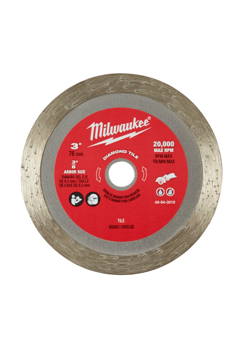 Milwaukee 49-94-3010 3In Diamond Tile Blade