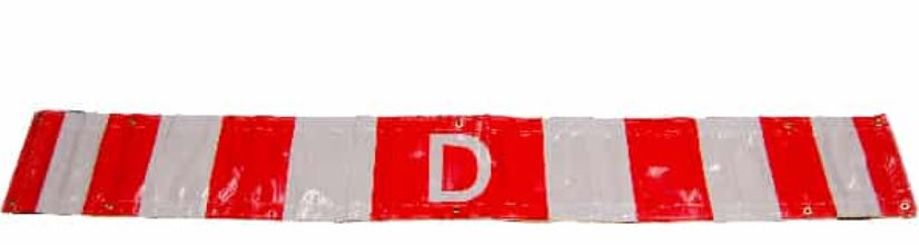 Ancra 49895-12 18" x 96" Reflective Canadian D Sign w/ 10 Grommets