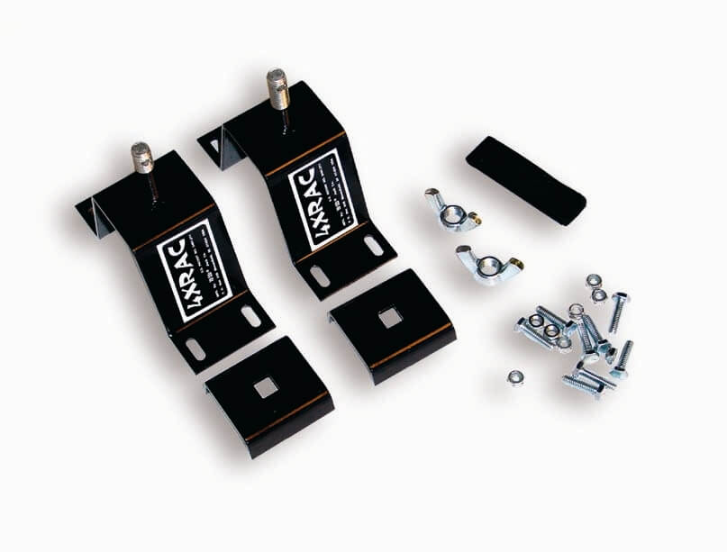 Hi-Lift (575) 4X400 Hi-Lift Model No. 4XRAC - Jack Mounting Kit. Each kit contains 2 mounting brackets, 2 mounting bracket caps, a Velcro strap for securing the Hi-Lift's handle and all necessary mounting hardware.