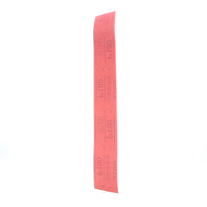 3M 01179 3M™ Red Abrasive Sheet with 3M™ Hookit™ Attachment System, 316U, 01179, P180, A-weight, 2 3/4 in x 16 1/2 in (2.75 cm x 41.91 cm), Colour: Red, 3M Stock No. 7000119799