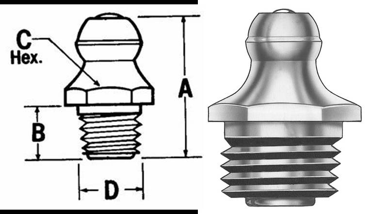 Lincoln (502) 5000-9 Lincoln Industrial 5000-9 Stainless Steel Straight Lube Fitting, 1/8 PTF SAE-Special Extra Short Thread