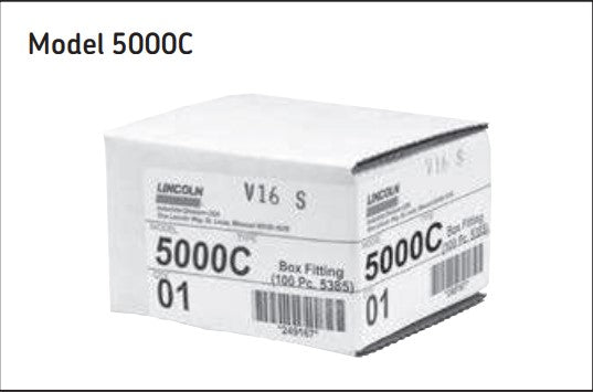 Lincoln (502) 5000C Lincoln Industrial 5000C 1/8 In. NPT Pipe Thread Straight Fitting, 21/32 Length (Box of 100)