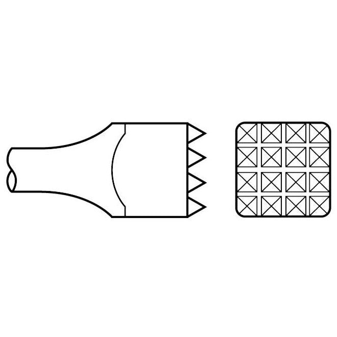 Chipping Hammer - .580 Hex Shank  Round 1-3/4" SQ x  9-1/2" 1 piece Bush Tool Chisel