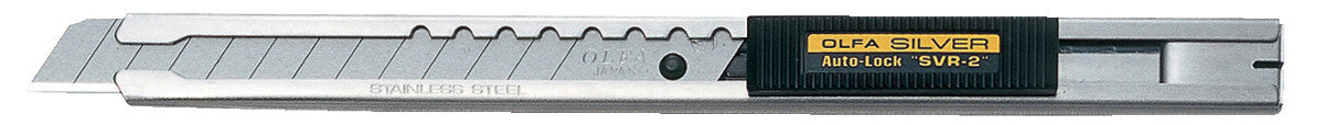 Olfa (280) 5019 Stainless steel body auto-lock utility knife with blade snapper (SVR-2)