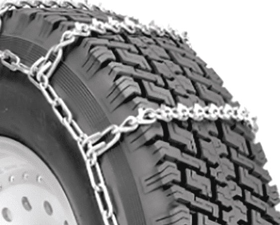Ancra 50500-S-11-225 Ancra X-Treme Grip Highway Tire Chain: Single V-Bar 11”-22.5” Tire Chain (Plated Silver Zinc Finish)