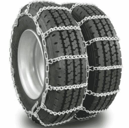 Ancra 50500-T-11-225 Ancra X-Treme Grip Highway Tire Chain: Triple V-Bar 11”-22.5” Tire Chain (Plated Silver Zinc Finish). Triple, 8mm side & cross chain, 50.00kg per pair, Tire Size: 11”-22.5”