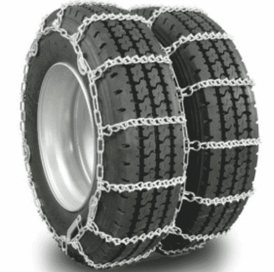Ancra 50500-T-11-225 Ancra X-Treme Grip Highway Tire Chain: Triple V-Bar 11”-22.5” Tire Chain (Plated Silver Zinc Finish). Triple, 8mm side & cross chain, 50.00kg per pair, Tire Size: 11”-22.5”