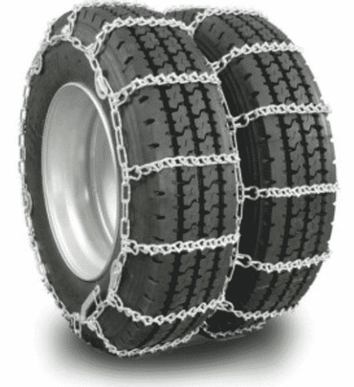 Ancra 50500-T-11-245 Ancra X-Treme Grip Highway Tire Chain: Triple V-Bar 11”-24.5” Tire Chain (Plated Silver Zinc Finish) Triple, 8mm side & cross chain, 60.52kg per pair, Tire Size: 11”-24.5”