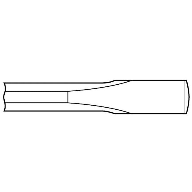 Chipping Hammer - .580 Hex Shank 3/4" Non-Collar 1" x  9" Gouge Chisel