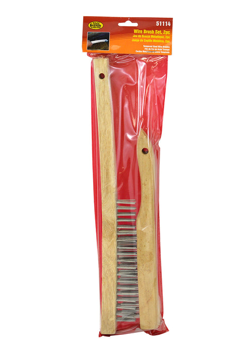 Dynaline (378) 51114 WIRE BRUSH SET-2 PC, Tool Cache Red Table
