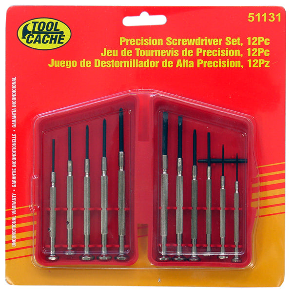 Dynaline (378) 51131 Precision Screwdriver Set, Tool Cache Red Table