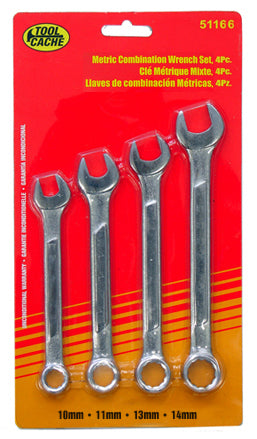 Dynaline 51166 Metric Combination Wrench Set, Tool Cache Red Table