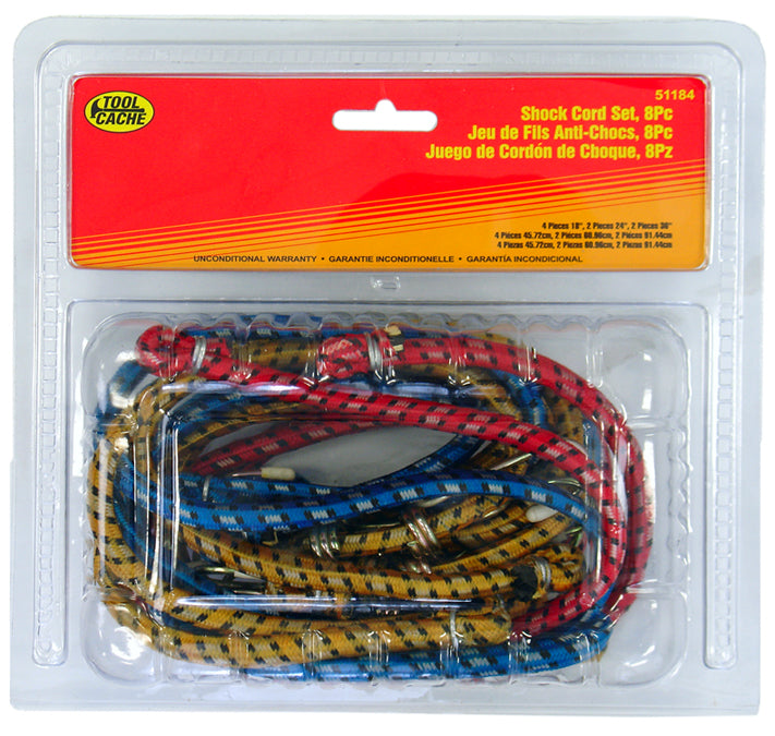 Dynaline 51184 Shock Cords Set, Tool Cache Red Table