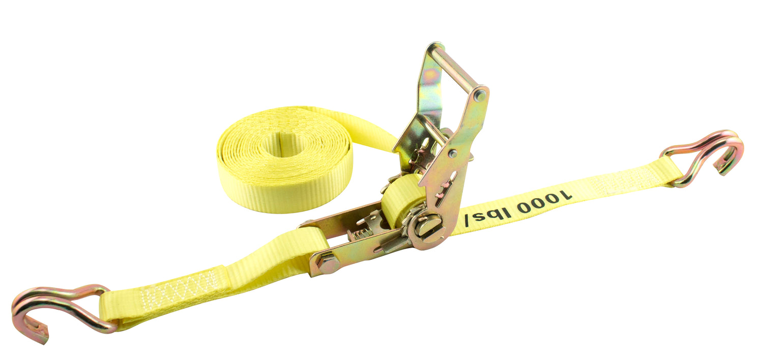Erickson 51316 1"x15' 3000 lb Ratchet Strap Bulk Yellow