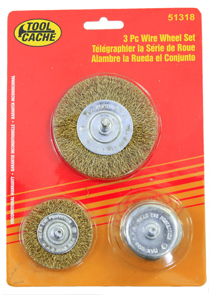 Dynaline 51318 Wire Wheel Set, Tool Cache Red Table