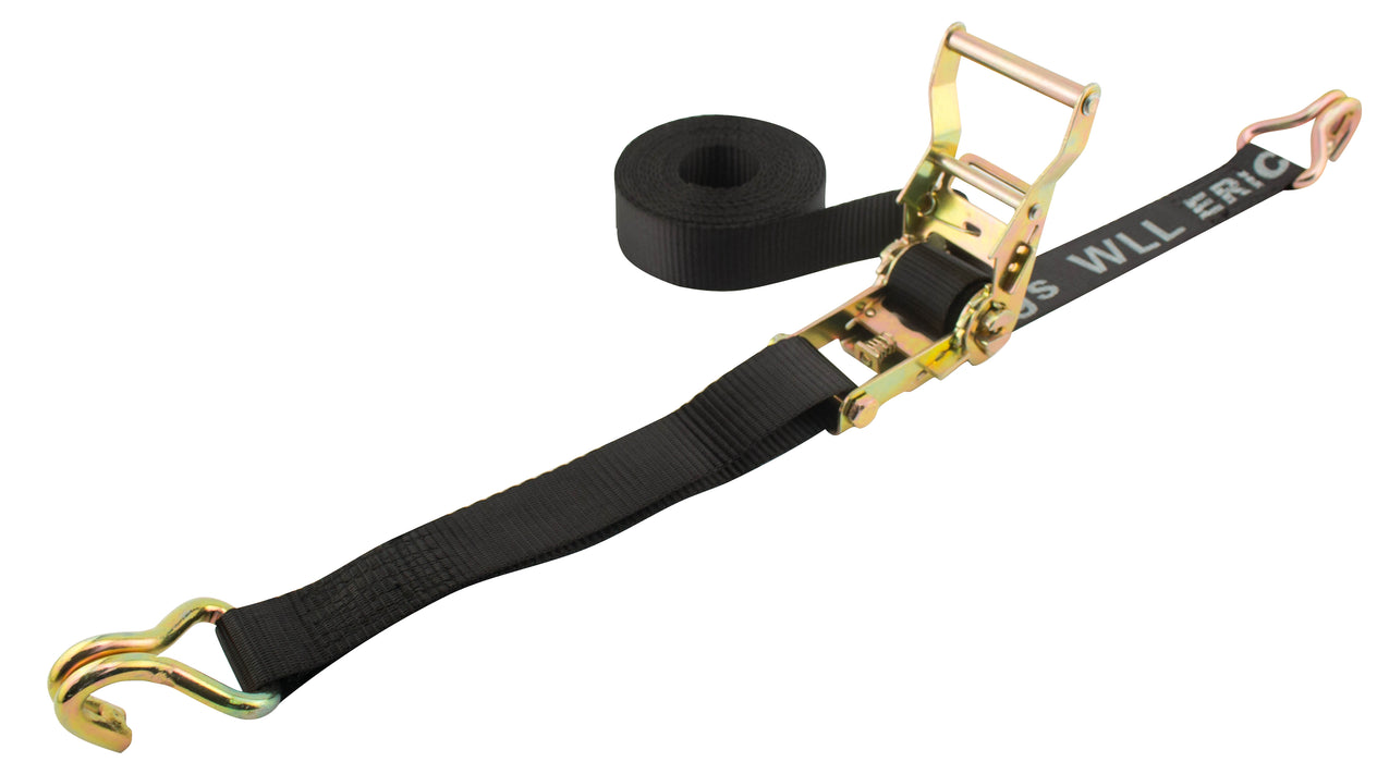Erickson 51330 1 1/2"x15' 4000 lb Ratchet Strap Bulk Black