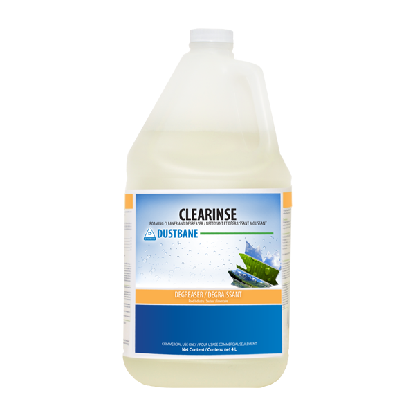 Dustbane (249) 51433 Clearinse Foaming Cleaner & Degreaser, 4L
