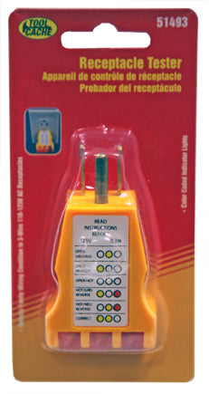 Dynaline (378) 51493 Receptacle Tester, Tool Cache Red Table