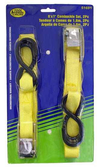 Dynaline (378) 51691 2pc Cambuckle Set - 1" x 12', Tool Cache Blue Table