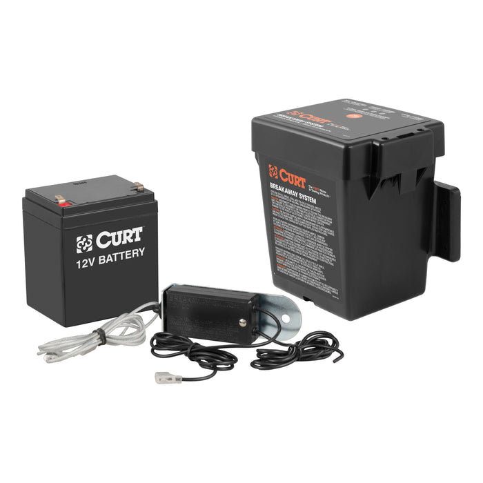 Curt 52044 Push-to-Test Breakaway Kit with Top-Load Battery