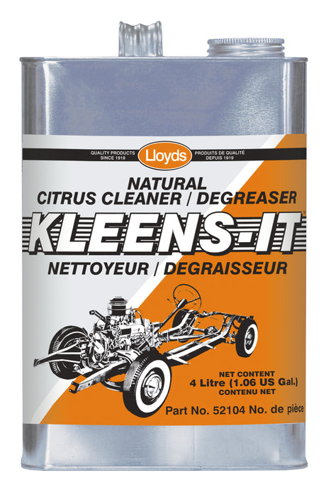 Lloyds Laboratories (947) 52104 Citrus based cleaner degreaser, 4 L jug (1.06 gal)