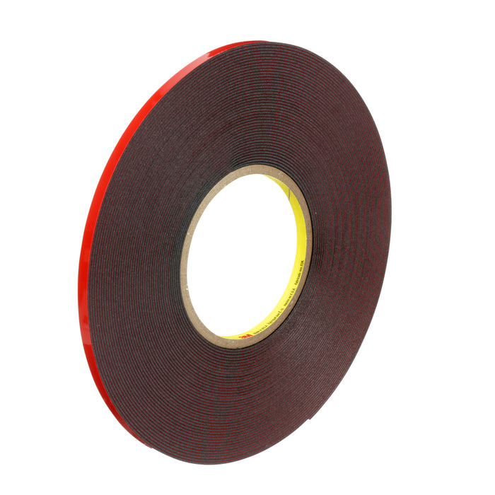 3M (815) 06386 3M™ Automotive Acrylic Plus Attachment Tape 06386, Black, 1/4 In X 20 Yds, 45 mil, 12 per case, Colour: Black, 3M Stock No. 7000126514