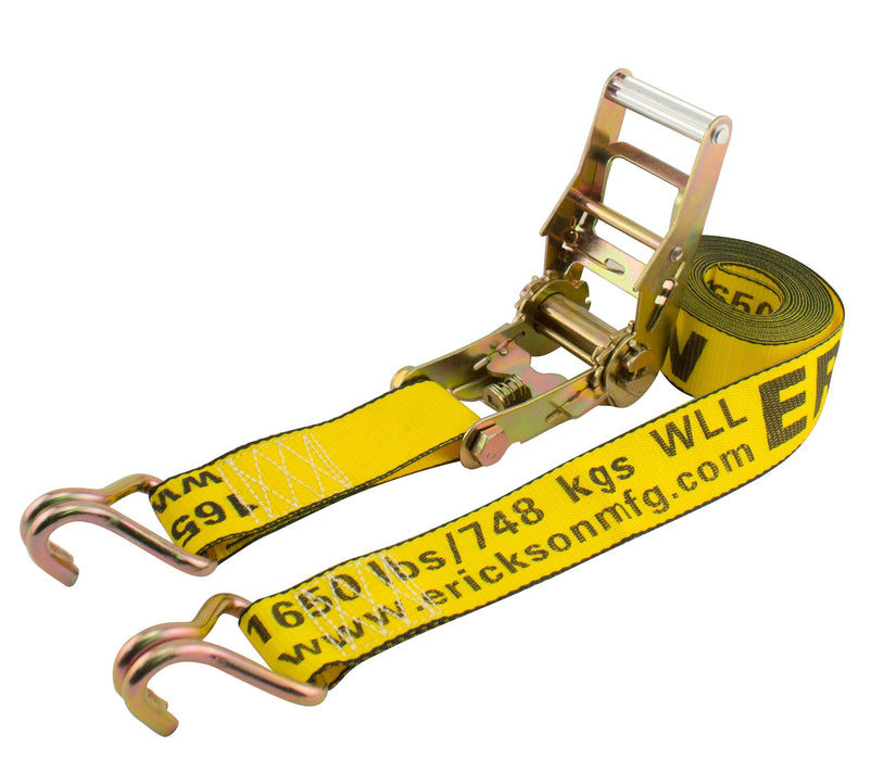 Erickson 52300 2"x15' 5000 lb Ratchet Strap Bulk Yellow