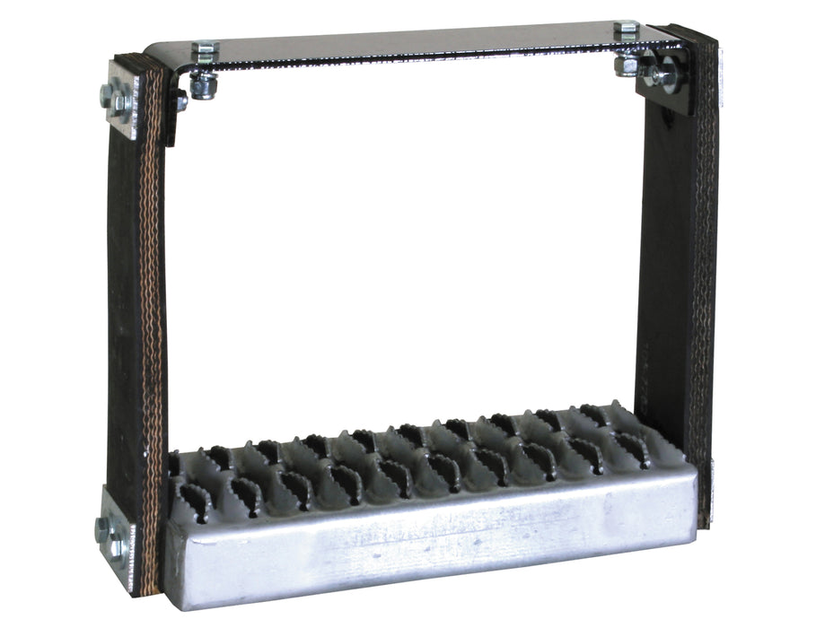 Buyers Products (577) 5231112 Flexible Rubber Step with Galvanized Steel Diamond Deck-Span Tread - 12x11 Inch