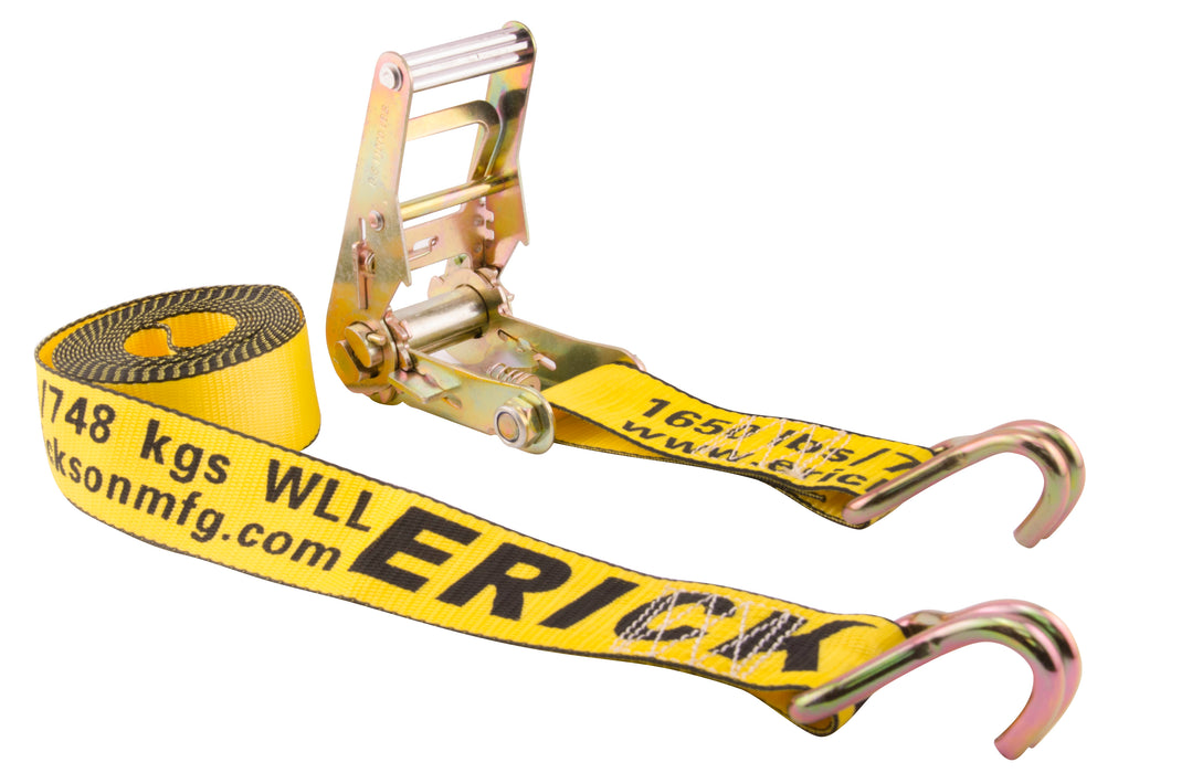 Erickson (447) 52400 2"x25' 5000 lb Ratchet Strap Bulk Yellow