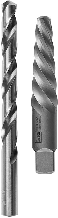 Irwin 53706 IRWIN HANSON EX-6 Spiral Extractor and 12/32" Drill Bit Set, 53706