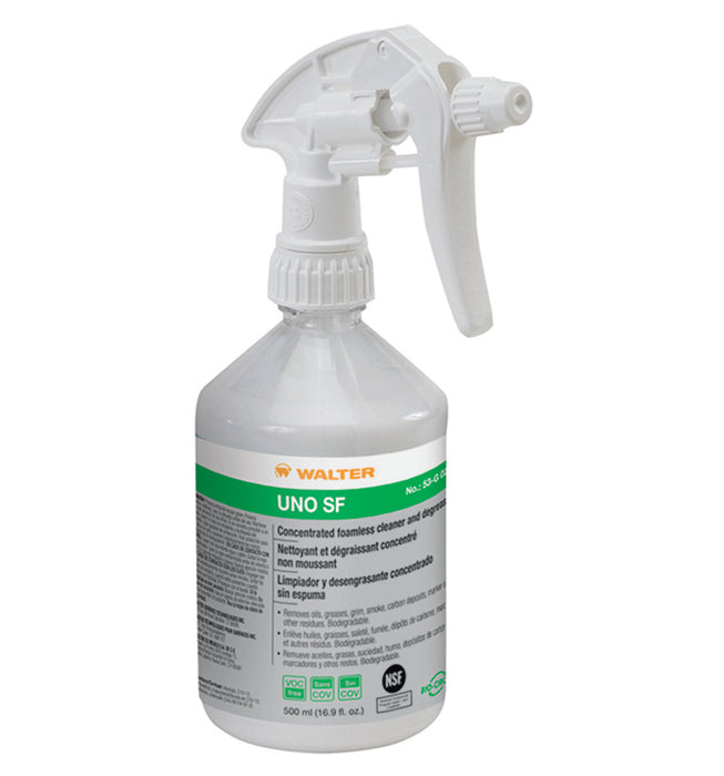 Walter (365) 53G023 UNO S F HIGH STRENGTH FOAMLESS CLEANER/DEGREASER 500ML PK12