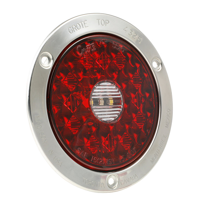 Grote (522) 55202 4" Round LED Stop Tail Turn Lights with Integrated Backup