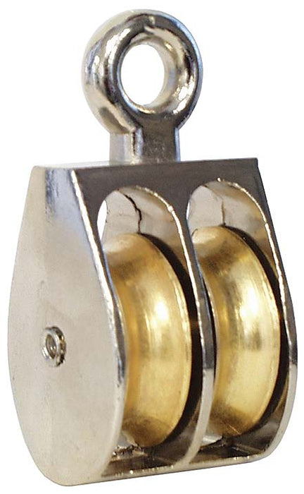 Dynaline 55907 Double Fixed Pulley - 1, Die Cast. Fits 1/4 Rope