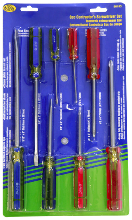 Dynaline (378) 56193 Contractor's Screwdriver Set, Tool Cache Blue Table