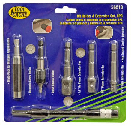 Dynaline (378) 56218 Bit Holder & Extension Set, Tool Cache Blue Table