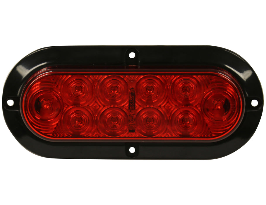Buyers Products 5626552 6 Inch Red Oval Stop/Turn/Tail Surface Mount Light Kit With 10 LED