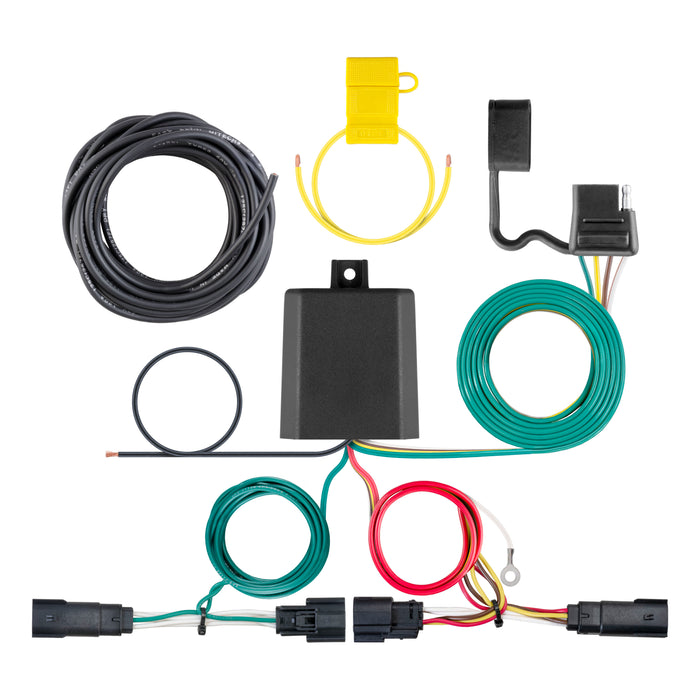 Curt 56406 Custom Wiring Harness, 4-Way Flat Output, Select Jeep Cherokee