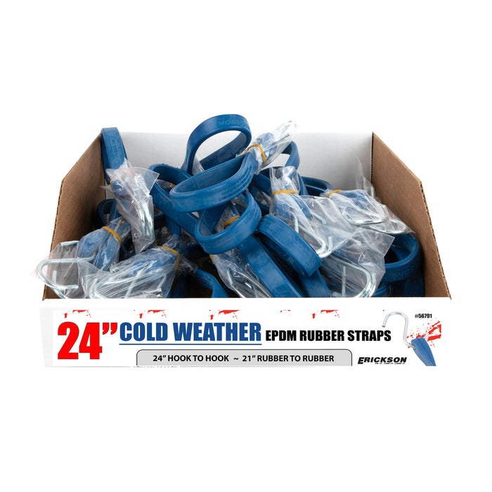 Erickson (447) 56791 Industrial 24" EPDM Cold Weather Blue Rubber Tarp Straps