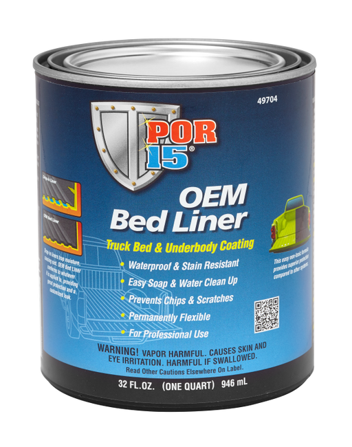 POR-15 57-249704 OEM Bed Liner / Truck Bed & Underbody Coating - Quart