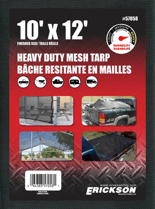 Erickson 57058 10"x12" Heavy Duty "Mesh" Tarp