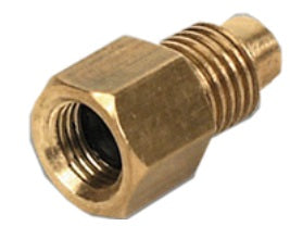 FMSI 5714 Male 1/2 ACME x Female 1/4 SAE/7/16"-20 R1234YF Vacuum Pump/Tank Adapter.