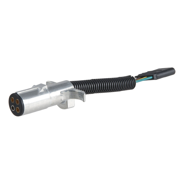 Curt (167) 57444 Electrical Adapter (4-Way Round Vehicle to 4-Way Flat Trailer, Packaged)
