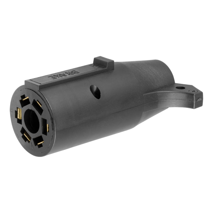 Curt 57660 Electrical Adapter (7-Way RV Blade to 6-Way Round Trailer, Center Pin Brake)