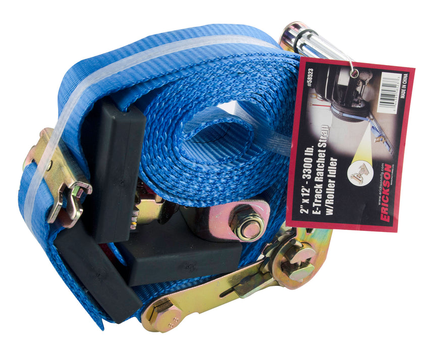 Erickson 58523 2" x 12' E-TRACK STRAP W/ IDLER 3300 LB.