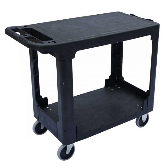 Globe (613) 5900 HD Flat Shelf Utility Cart Medium 550lbs Capacity - 38"x 18-3/4"x 32-1/4"
