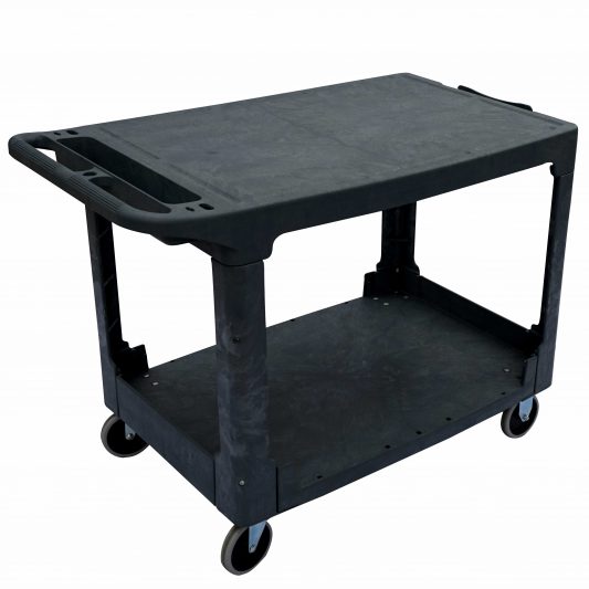 Globe (613) 5901 HD Flat Shelf Utility Cart Large 550lbs Capacity - 44"x 25-1/4"x 32-1/4"