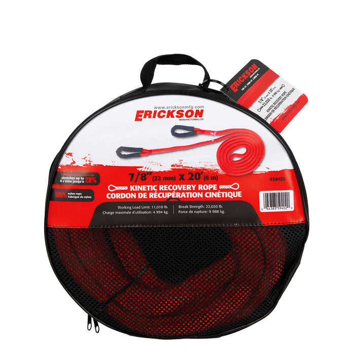 Erickson (447) 59402 7/8″ x 20′ – 22,020 lb. Kinetic Recovery Rope