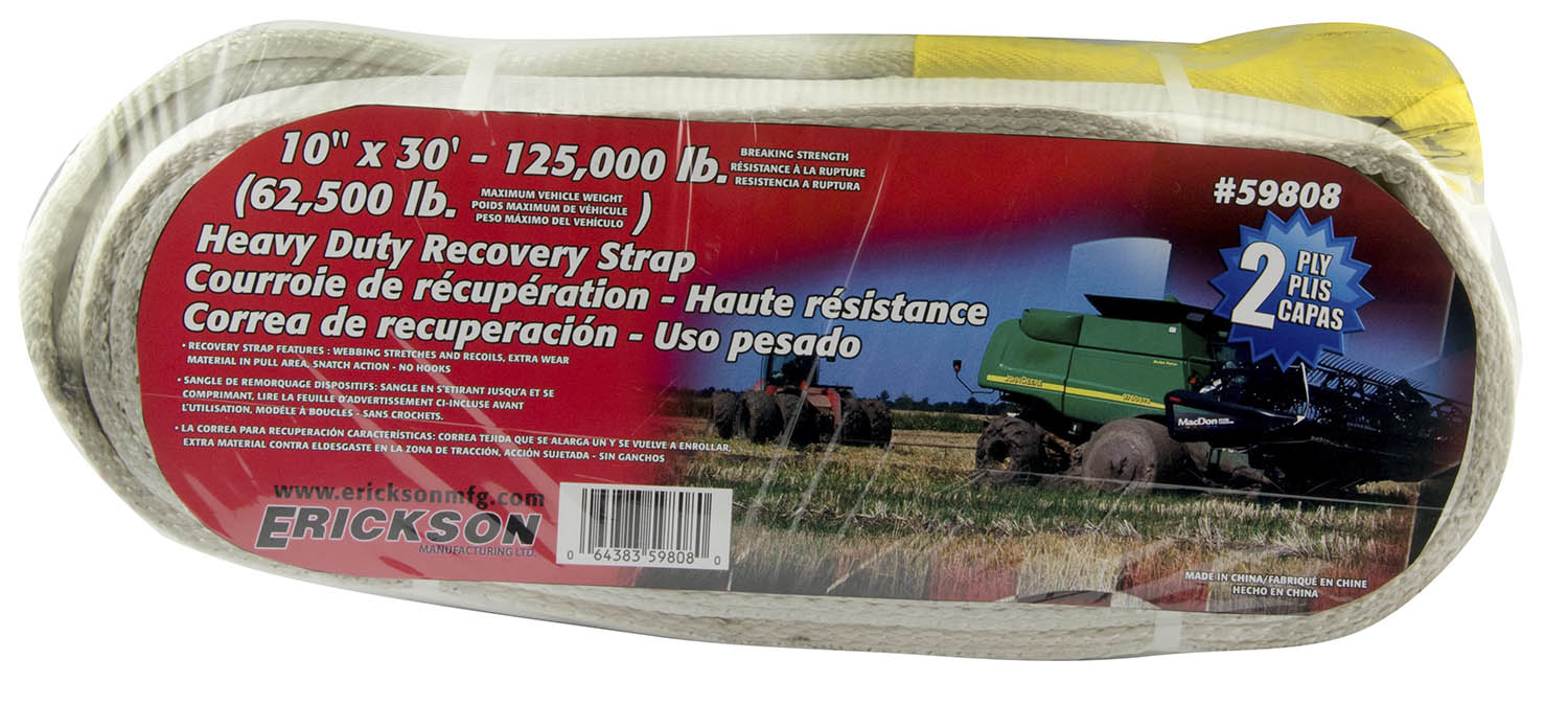 Erickson (447) 59808 10" x 30' HD RECOVERY STRAP 125,000 LB.
