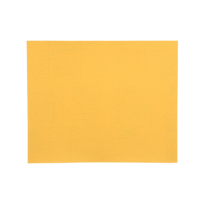 3M 02536 3M™ Gold Abrasive Sheet 02536, P800 Grade, 9 in x 11 in, 50 Sheets/Pack, Colour: Yellow, 3M Stock No. 7000118275